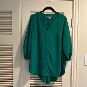 Hawthorne Emerald Green Top. 1X